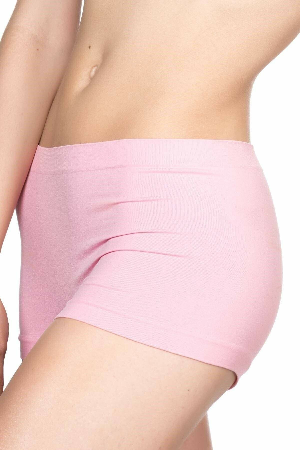 Dikişsiz Yapı ve Kompresyon Özellikli Boxer Korse Emay 3000 - Pembe