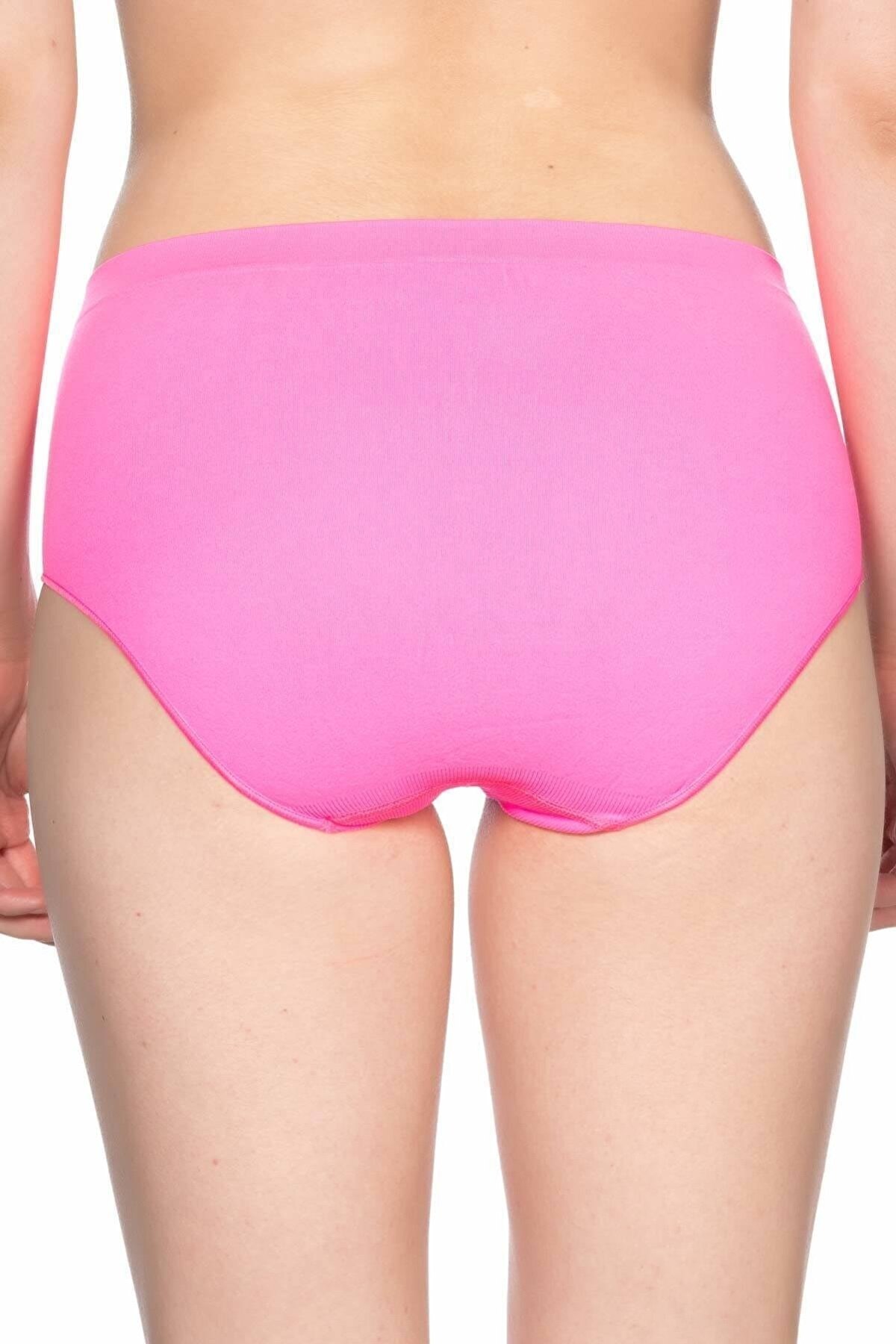 Dikişsiz Yüksek Bel Korse Poliamid Elastan Emay 3002 - Fuşya