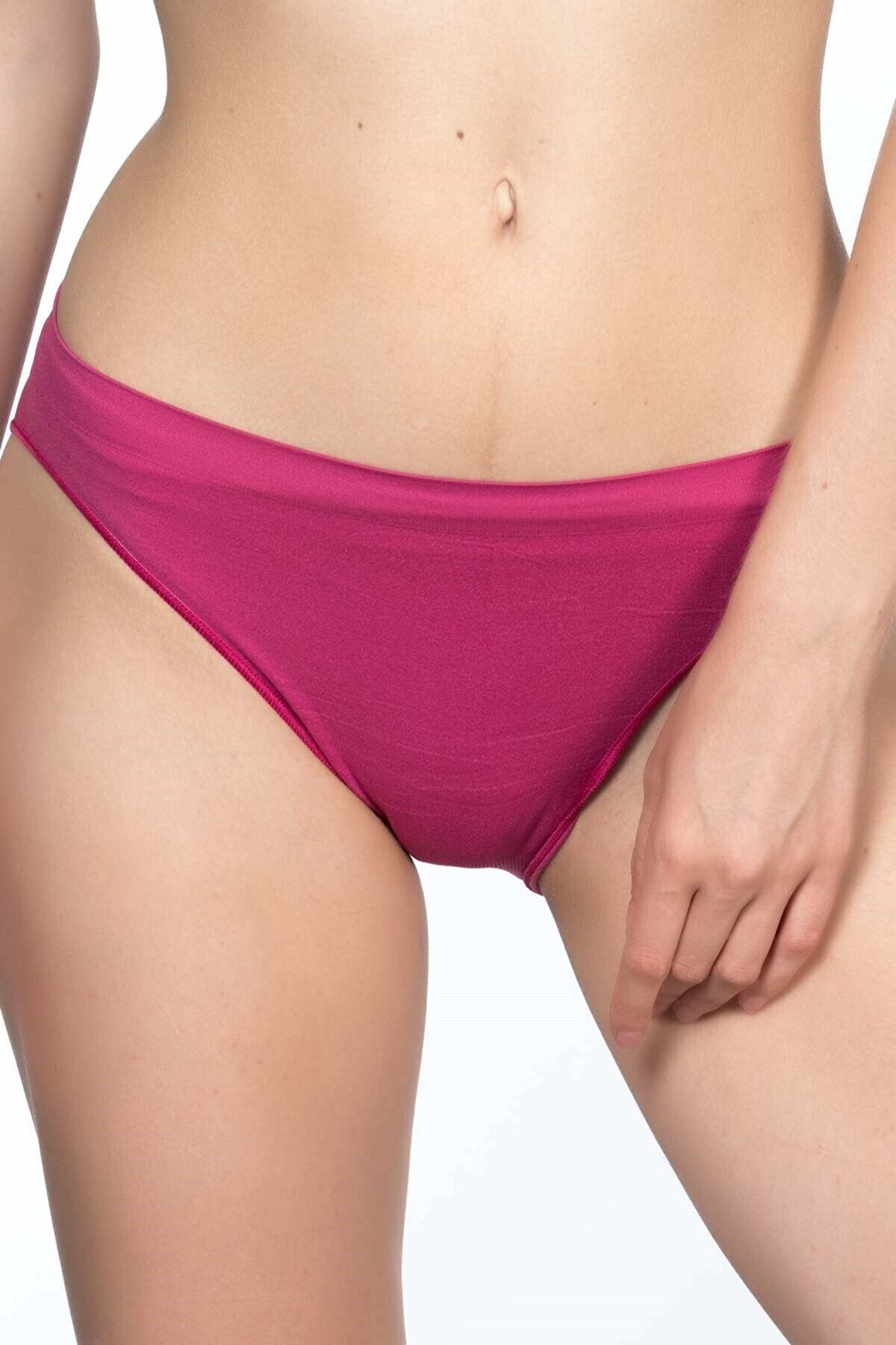 Dikişsiz Yüksek Bel Slip Korse Emay 3001 - Mürdüm