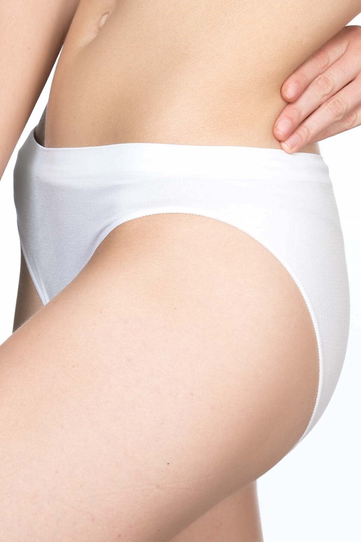 Dikişsiz Yüksek Bel Slip Korse Emay 3001 - Beyaz
