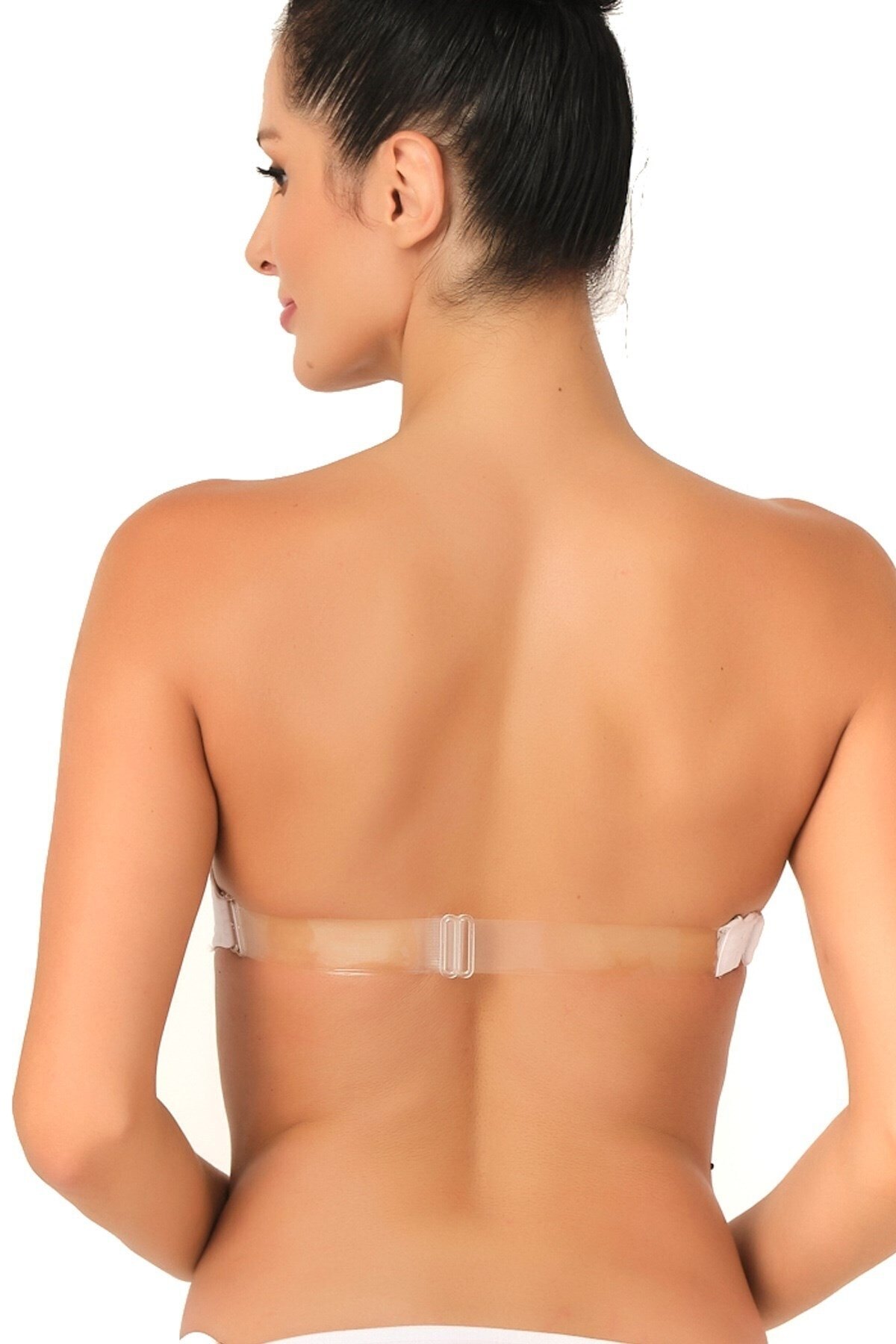 Sırtı Şeffaf Straplez Sütyen Emay B701 - Ten