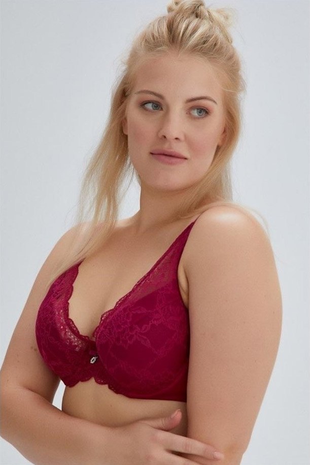 Tam Kaplı Dikişsiz Sütyen Eros 310 - Vişne