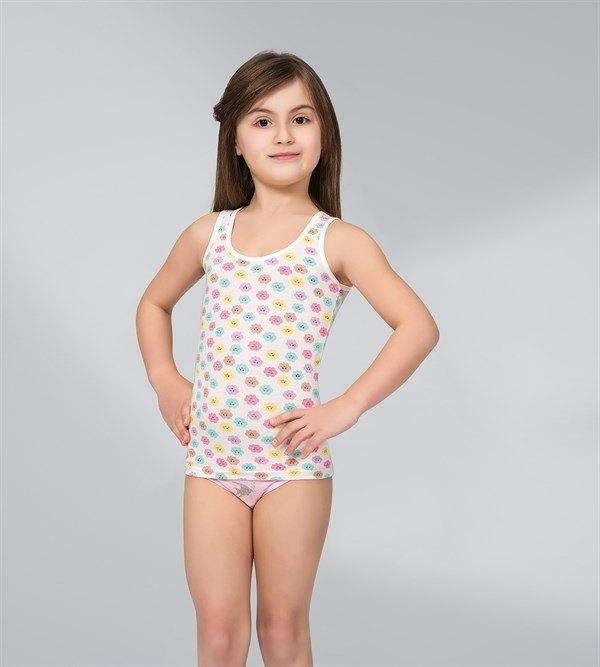 Namaldı Kalın Askılı Pamuklu Kız Çocuk Atlet Namaldı 492