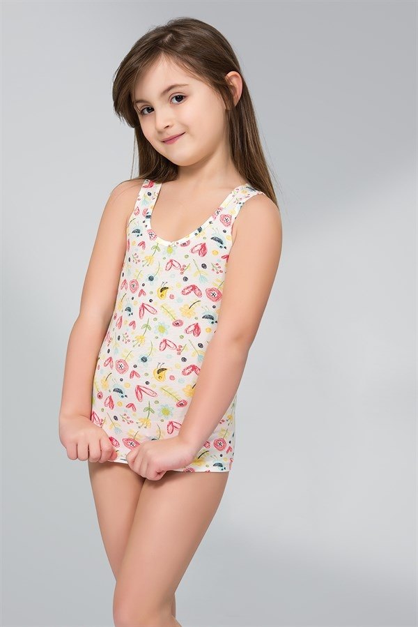 Namaldı Kalın Askılı Pamuklu Kız Çocuk Atlet Namaldı 492 - Görsel 5