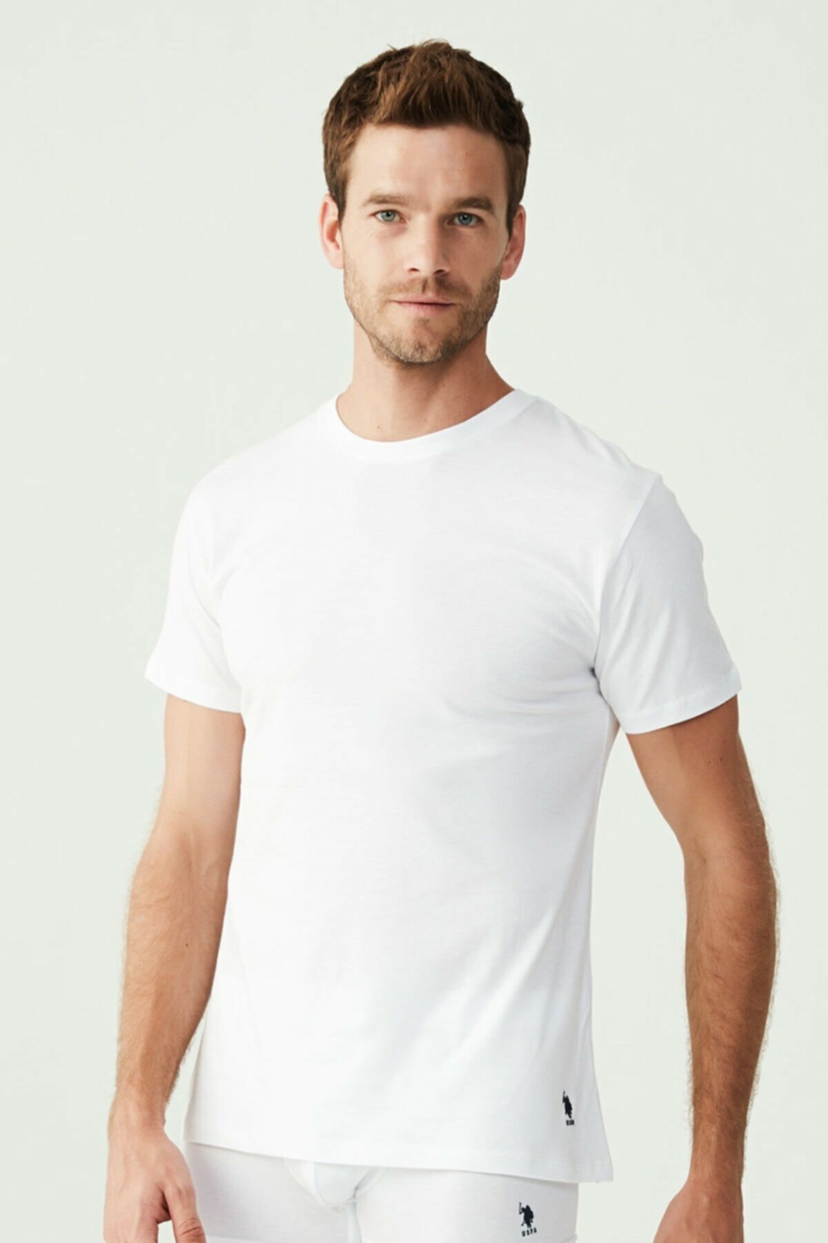 Pamuklu Esnek Kısa Kol Atlet Erkek Us. POLO Assn. 80197 - Beyaz