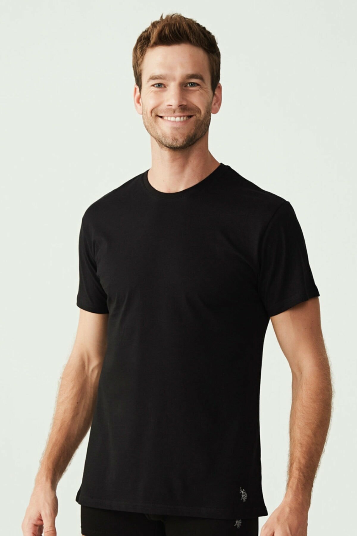 Pamuklu Esnek Kısa Kol Atlet Erkek Us. POLO Assn. 80197 - Siyah