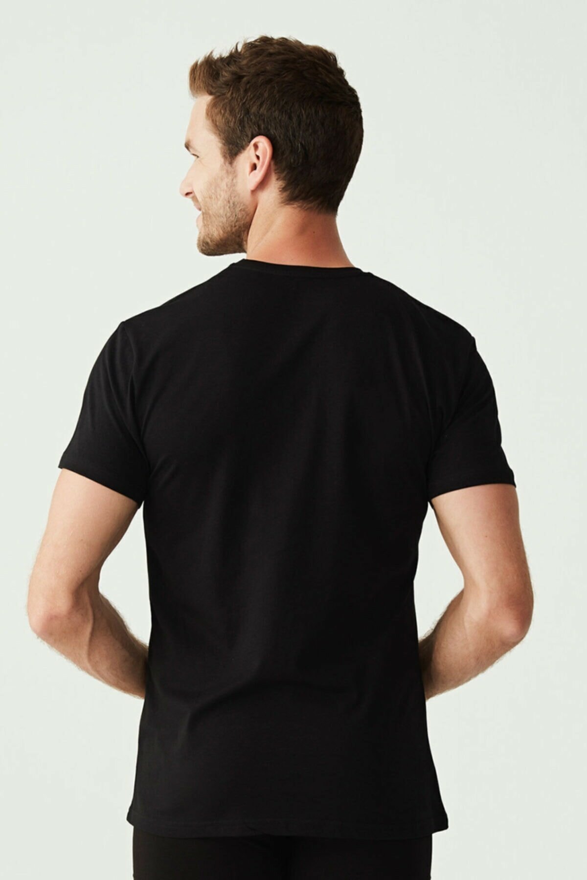 Pamuklu Esnek Kısa Kol Atlet Erkek Us. POLO Assn. 80197 - Siyah