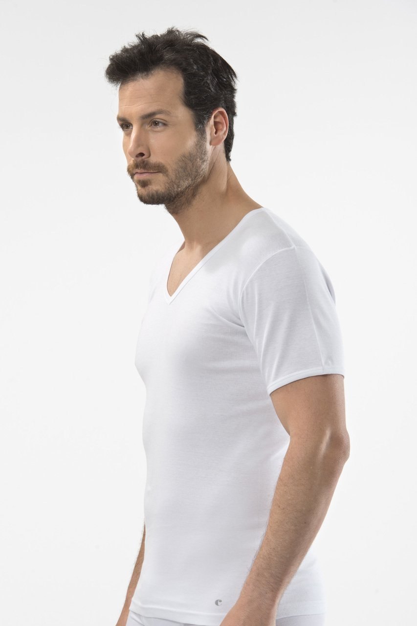 Cacharel Pamuklu V Yaka Atlet 2'li Siyah Cacharel 1502 - Görsel 2