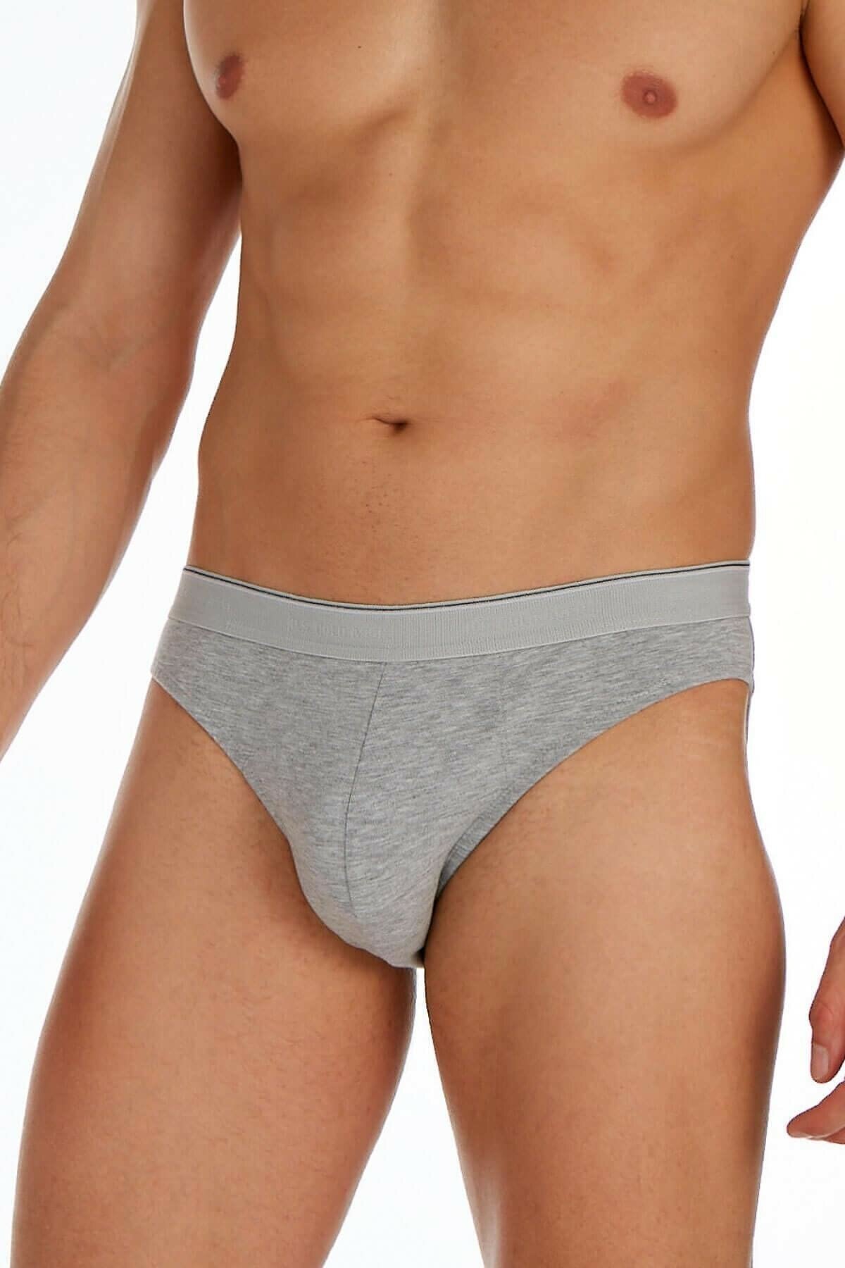 Pamuklu Elastik Kesim Erkek Slip Us. POLO Assn. 80177 - Gri Melanj