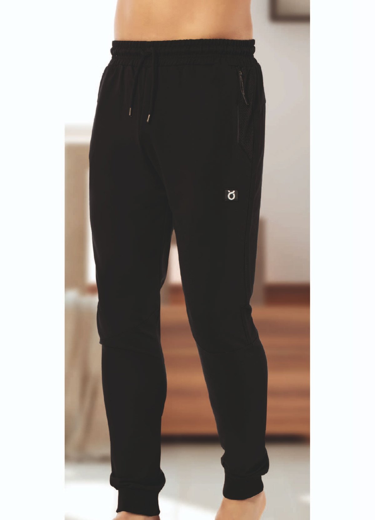 Lastik Paça Erkek Eşofman Altı Öztaş 1506 - Siyah