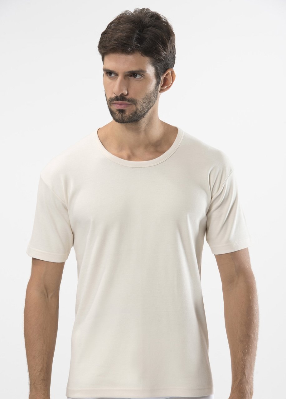 Pamuklu Uzun Boy O Yaka Erkek Atlet Türen 106 - Krem