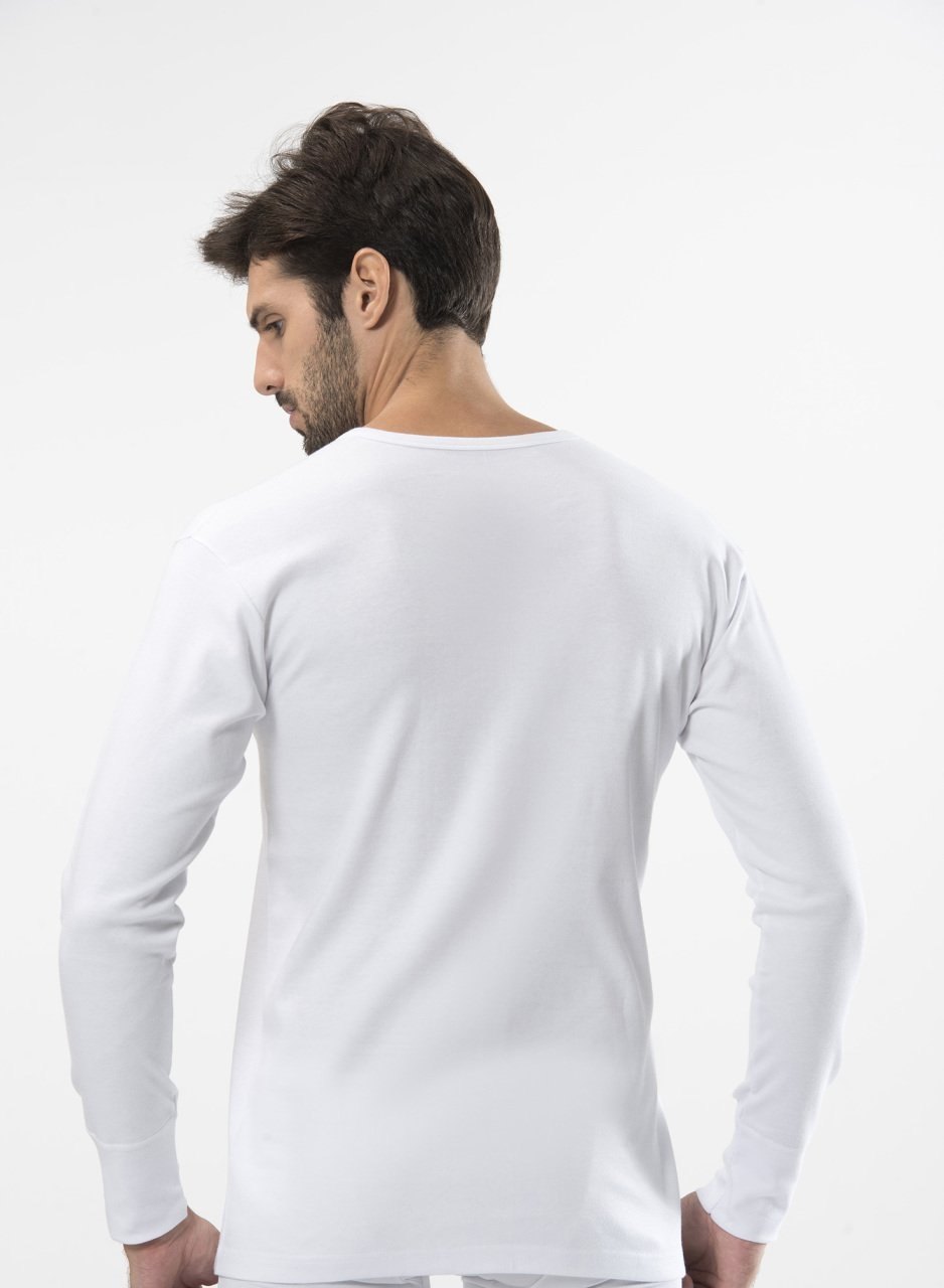 Uzun Kollu Pamuklu Erkek Fanila Türen 116 - Beyaz