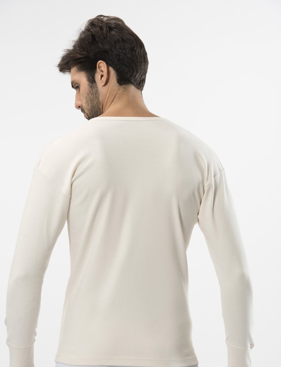 Pamuklu Uzun Kollu Erkek Fanila Türen 116 - Krem