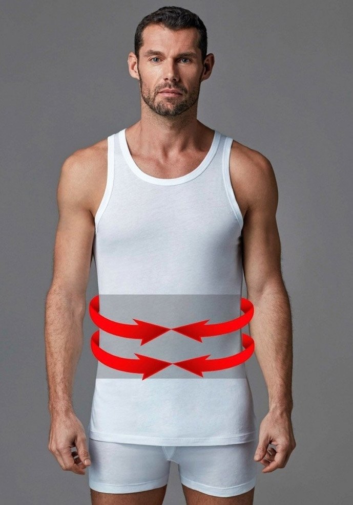 Ribana Kesim Erkek Korse Atlet Eros 060 - Beyaz