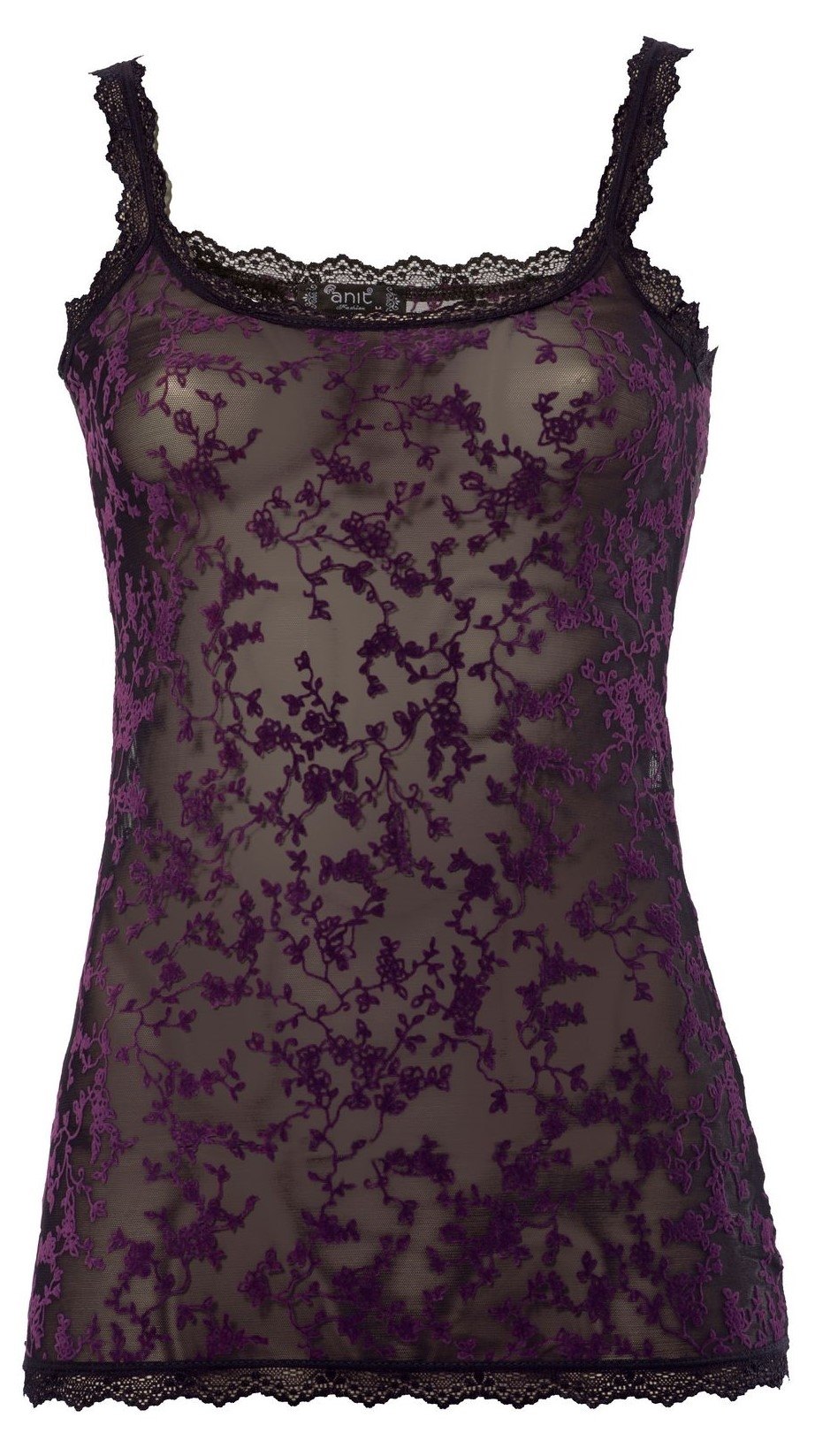 Flok Desenli Pamuklu Atlet Kadın Anıt 2858 - Mor