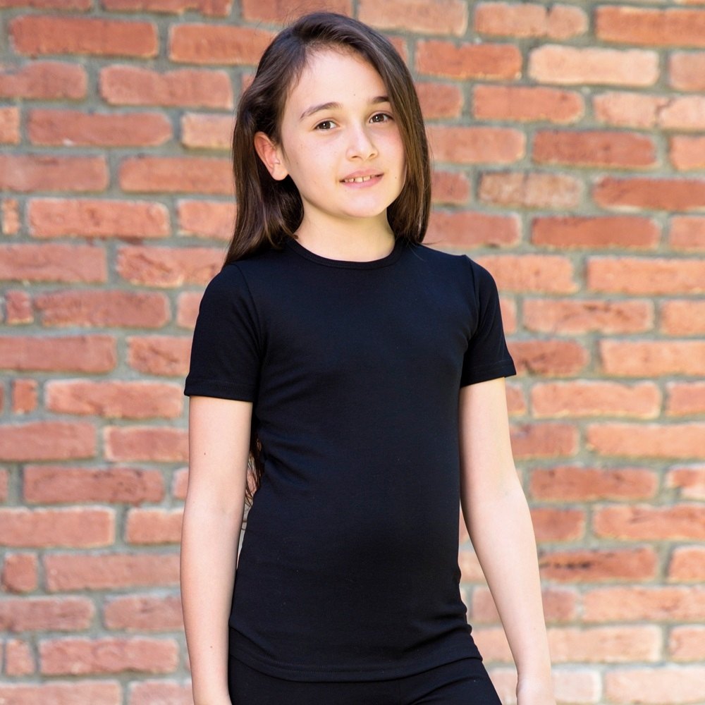 Goldenbay Erkek Kız Çocuk Kısa Kollu İçlik Termal 2539 - Siyah