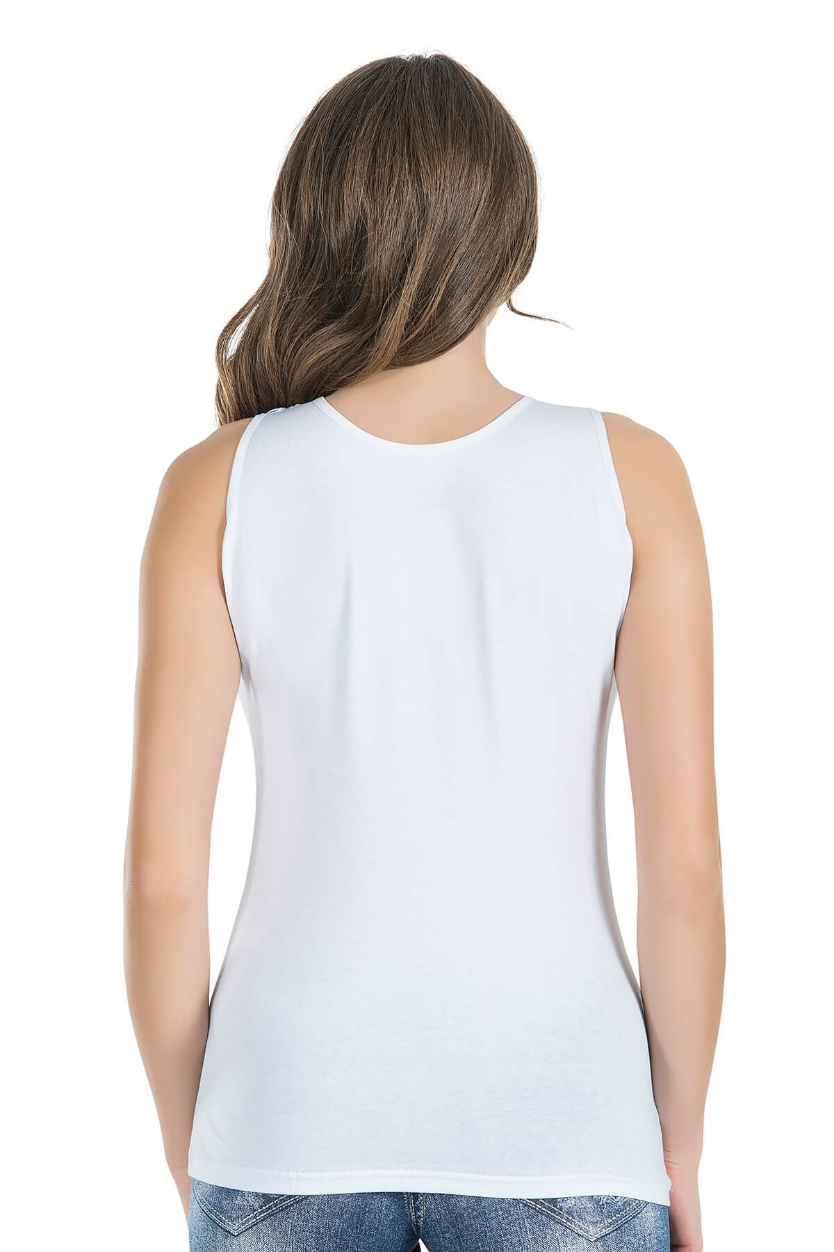 Tek Parça Esnek Body Güpürlü Derya 155 - Beyaz