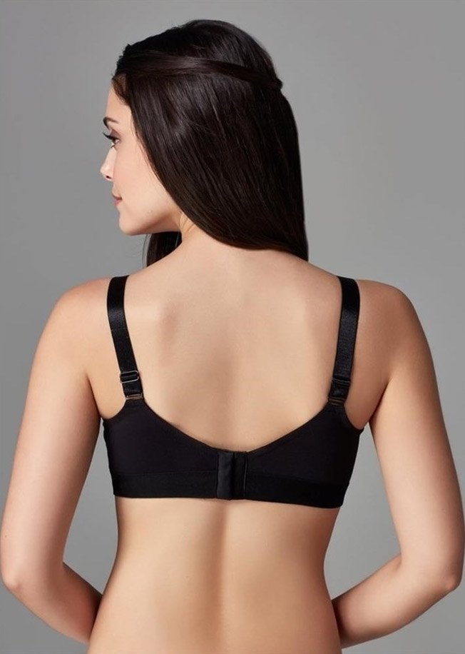 Pamuklu Astar ve Tek Elle Açılan Klips Emzirme Sütyeni Eros 500 - Siyah