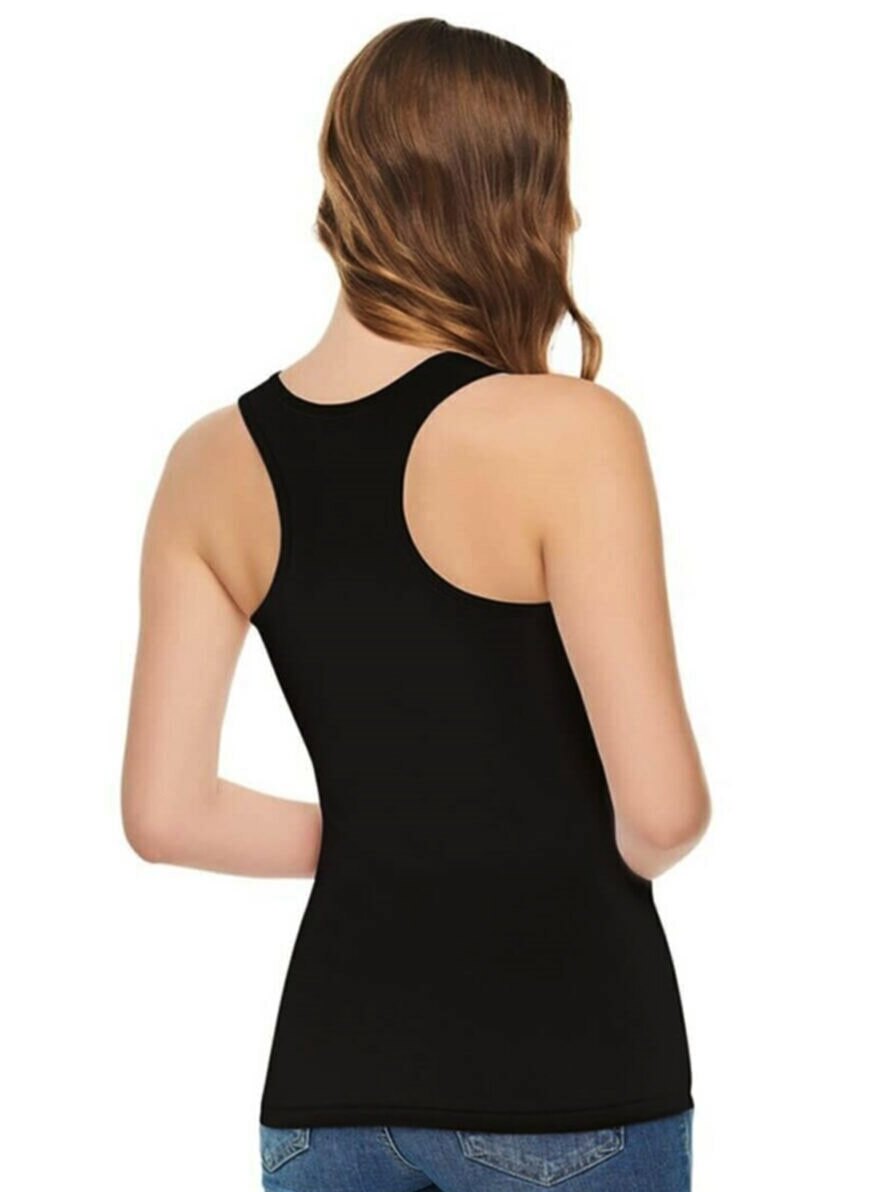 Modal Pamuklu Dar Kesim Atlet İMER 1235 - Siyah