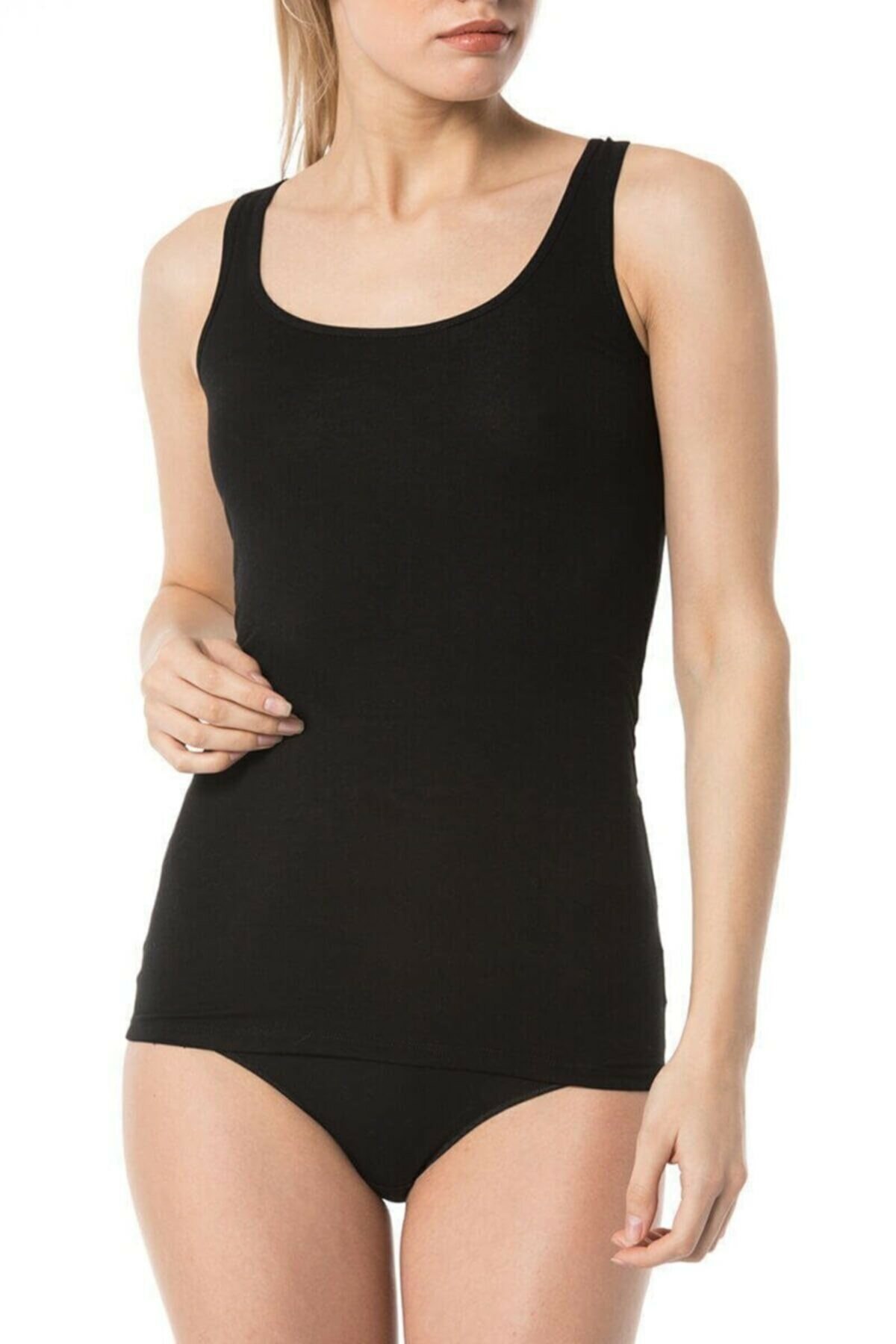 Pamuklu Nefes Alan Atlet İMER 1238 - Siyah