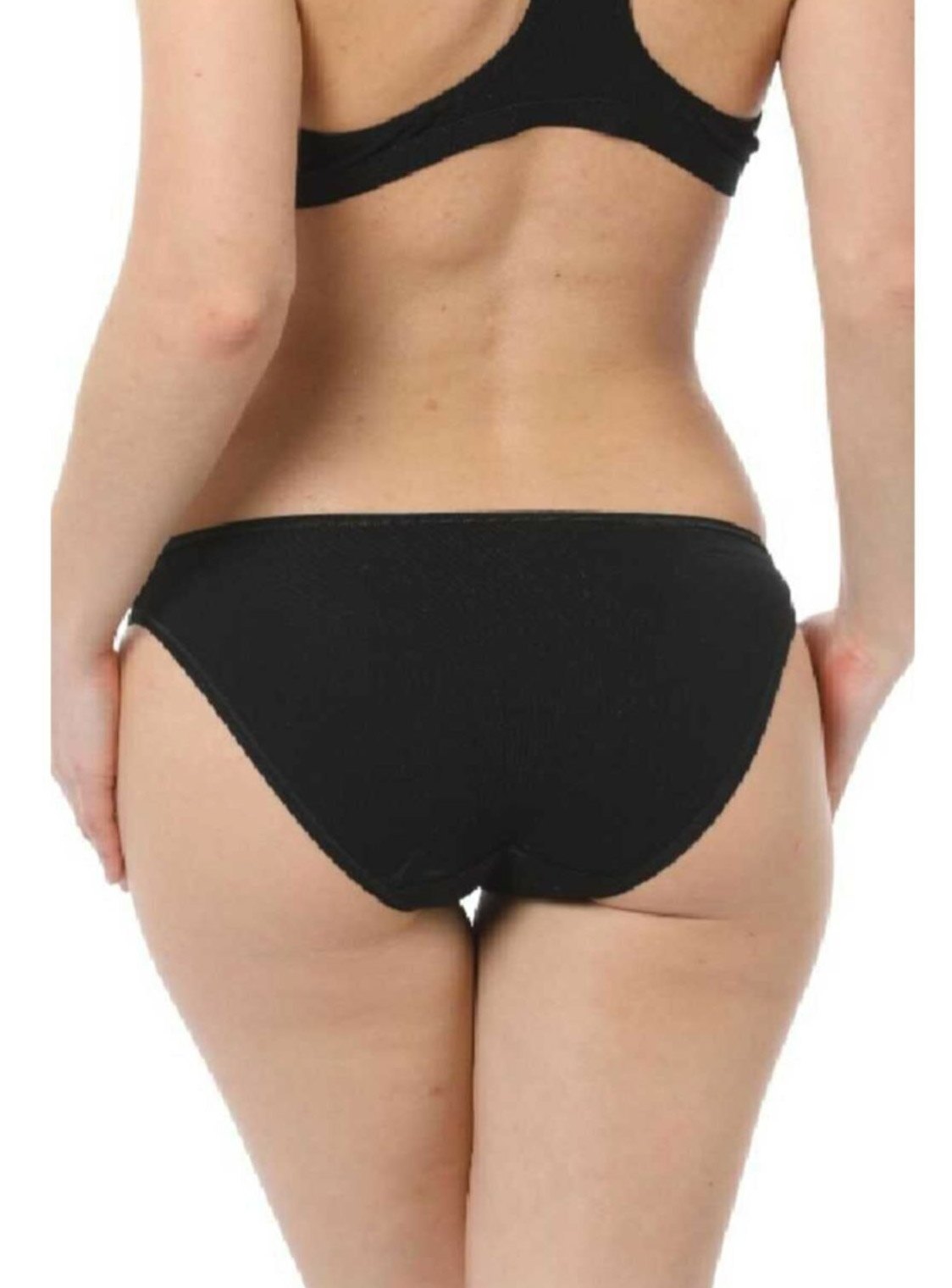 Pamuklu Dikişli Slip Külot İMER 125 - Siyah