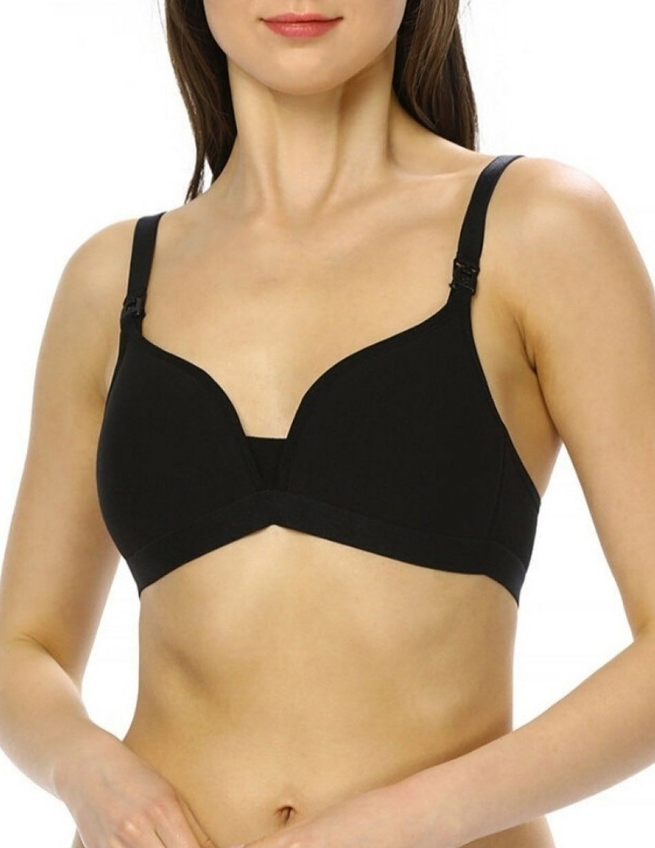 Pamuklu Astar Emzirme Sütyeni İMER 2245 - Siyah