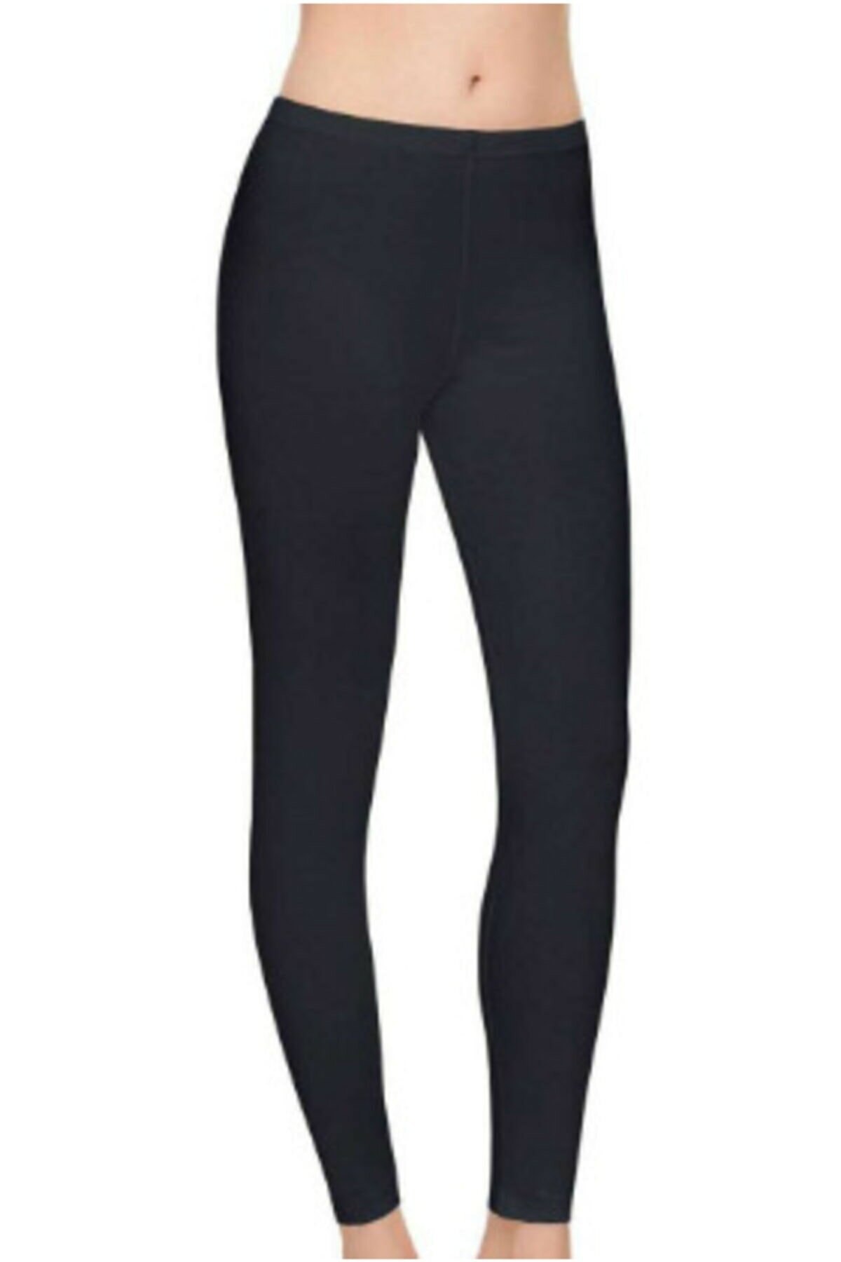 Modal Yüksek Bel Uzun Tayt İMER 4339 - Siyah