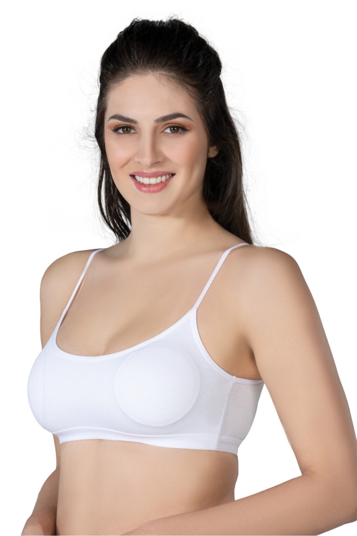 İnce Askılı Pedli Büstiyer Emay 1425 - Beyaz