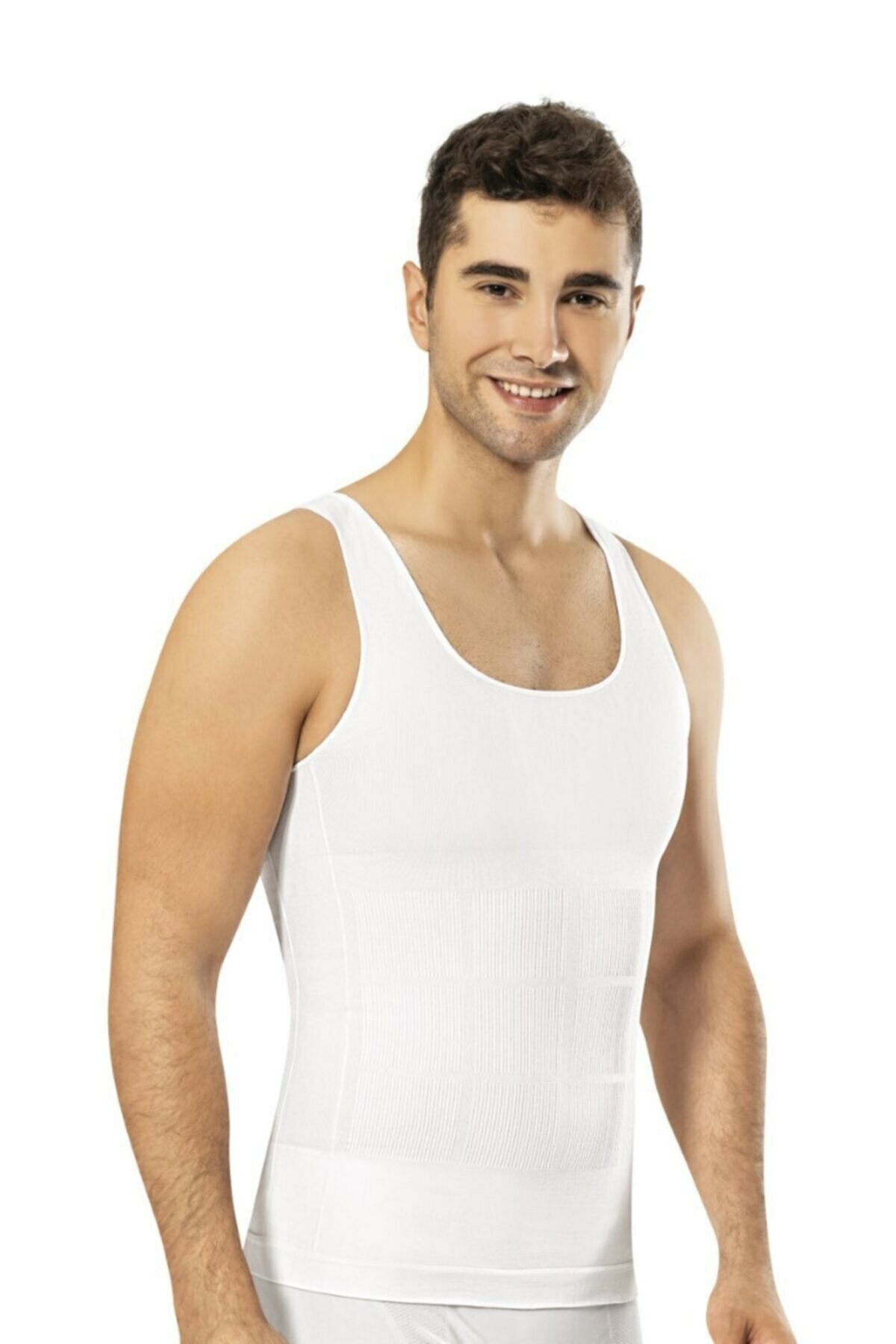 Esnek Ribana Kesim Korseli Atlet Miss Modinn 2030 - Beyaz