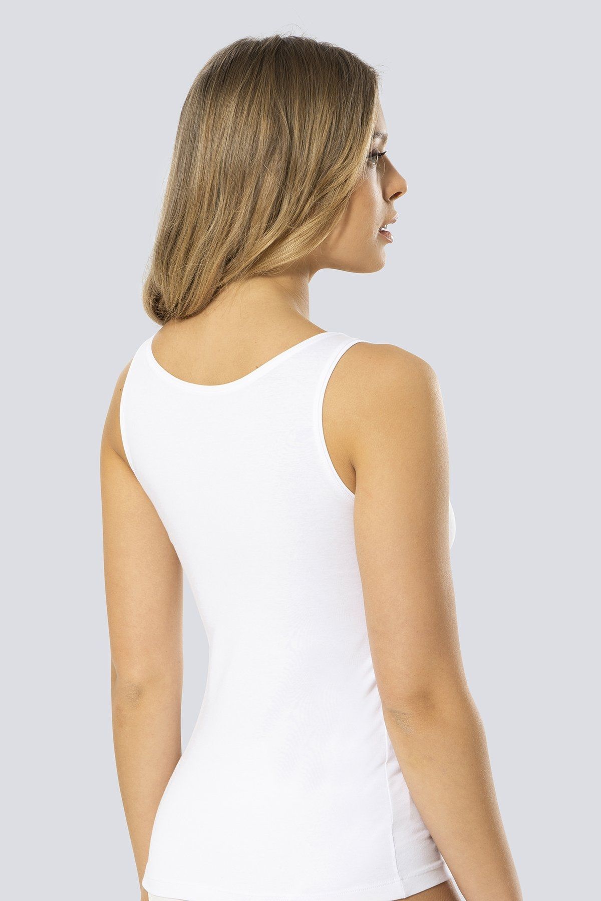 Pamuklu Nefes Alan Kadın Atlet Türen 953 - Beyaz