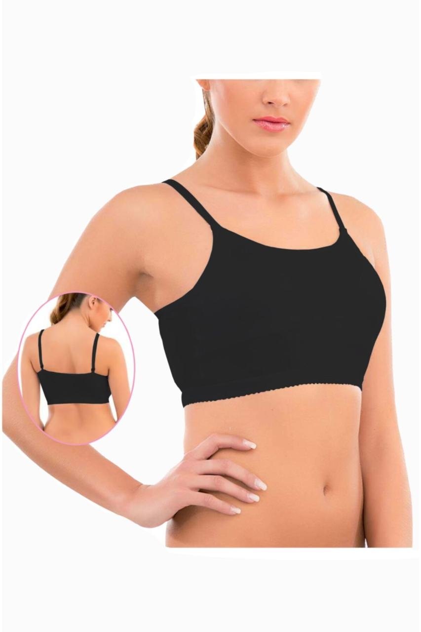 Balensiz Dantel Detaylı Kaplı Büstiyer İMER 2604 - Siyah