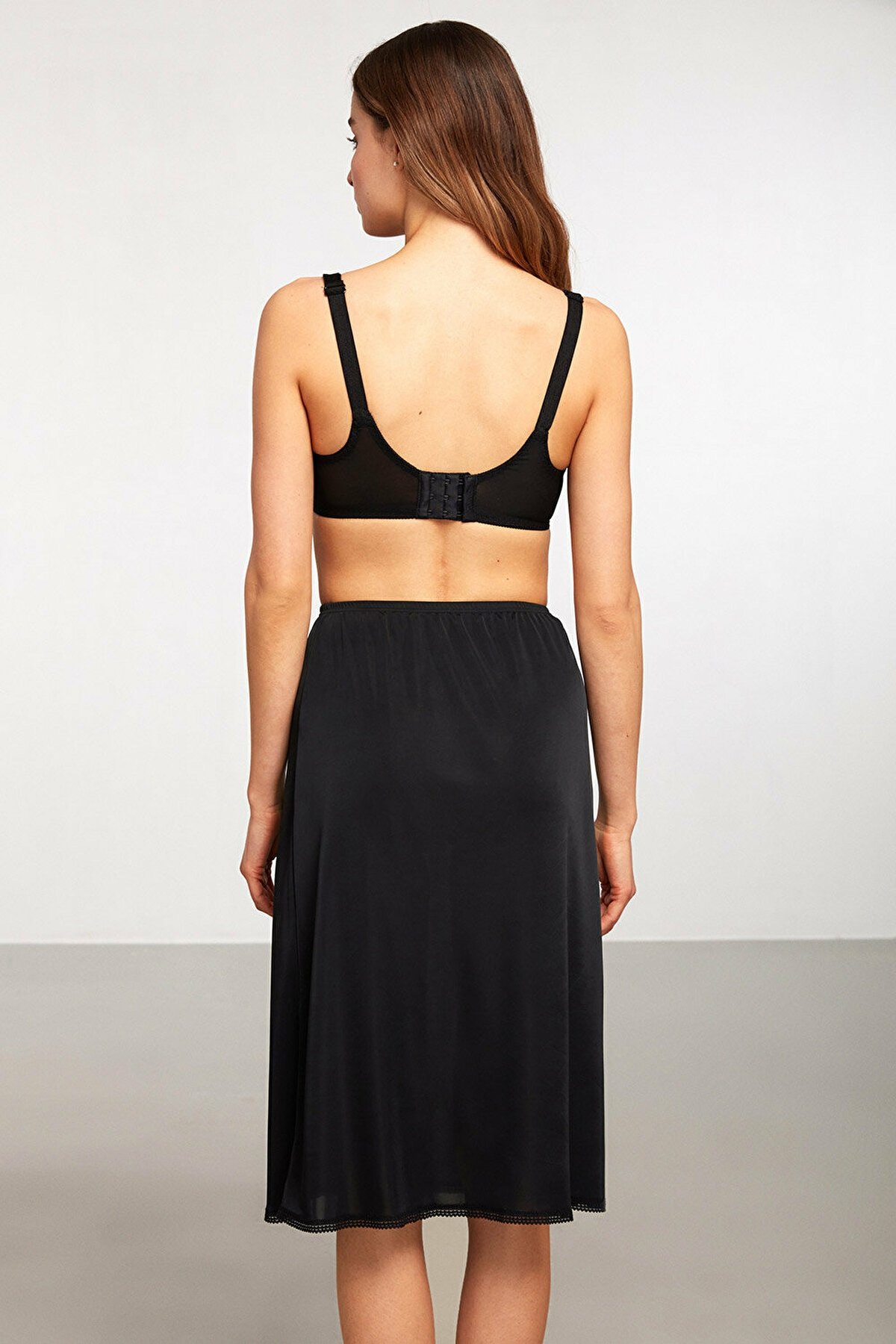 Kom Düz Jupon - Siyah