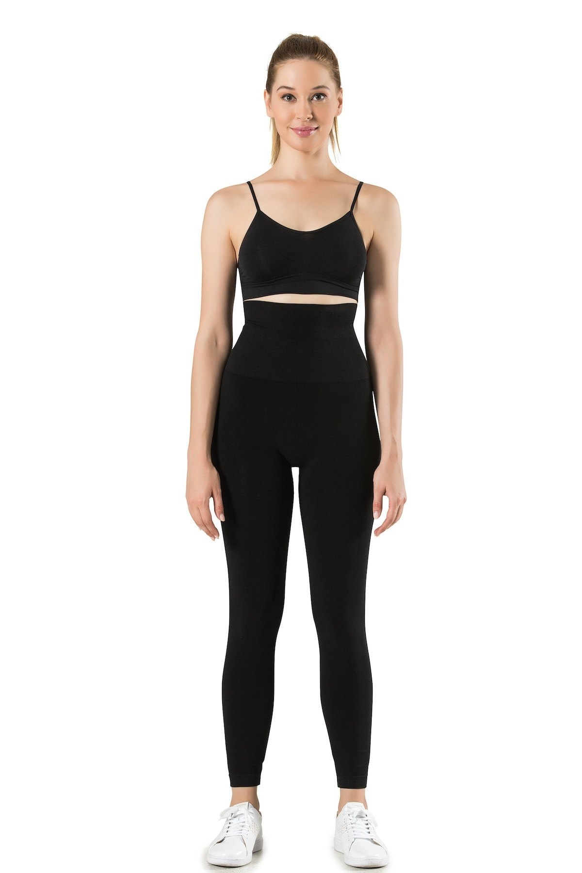 Dikişsiz Ultra Yüksek Bel Tayt Miss Fit 34442 - Siyah