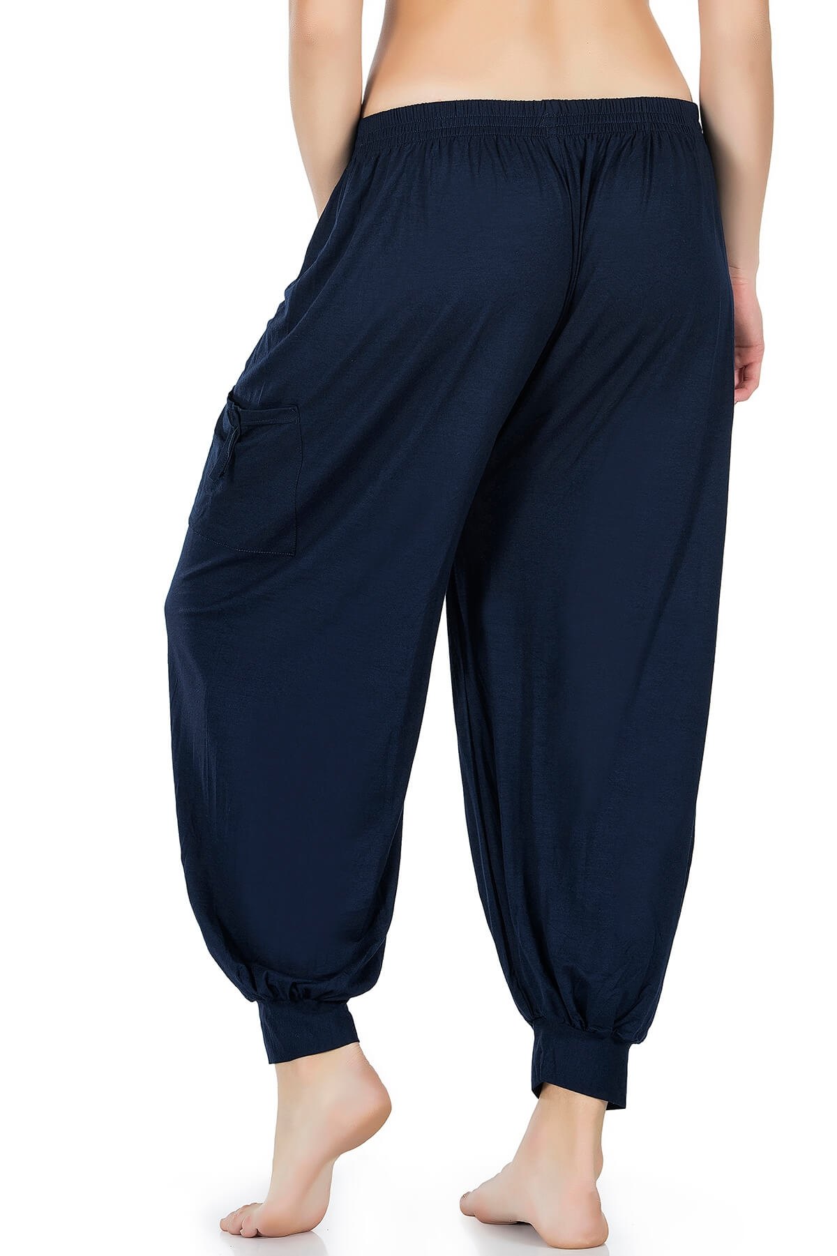 Manşetli Ekru Somon Şalvar Derya 527 - Lacivert