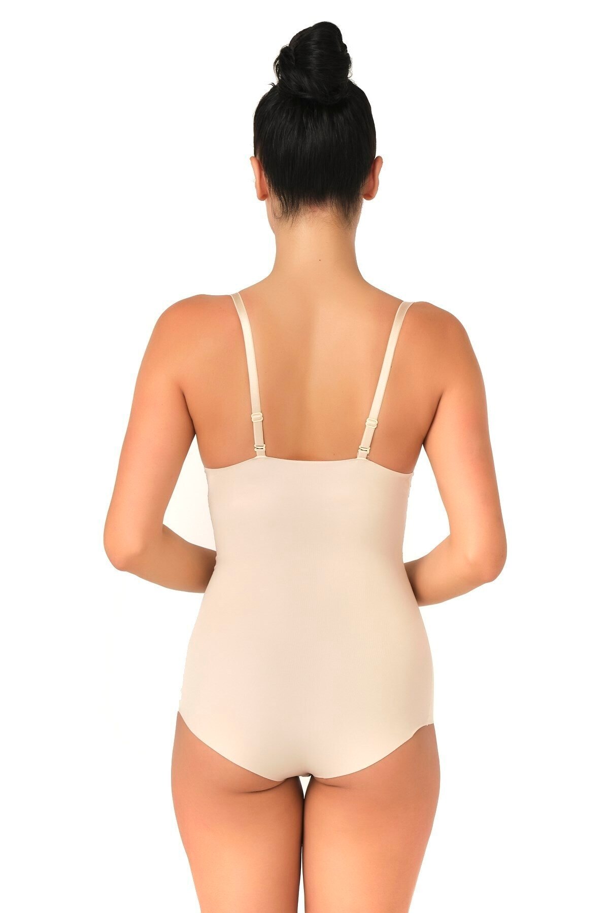 Lazer Kesim Göğsü Açık Slip Korse Polyamid Elastan Emay 2723 - Ten