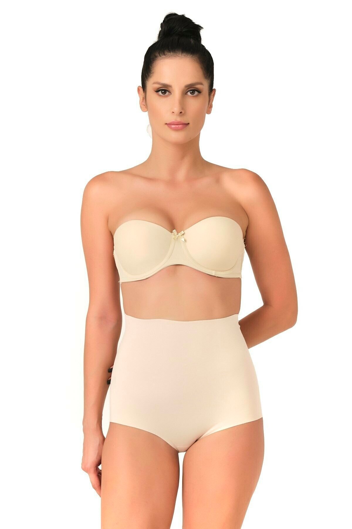 Lazer Kesim Yüksek Bel Slip Korse Emay 2708 - Ten
