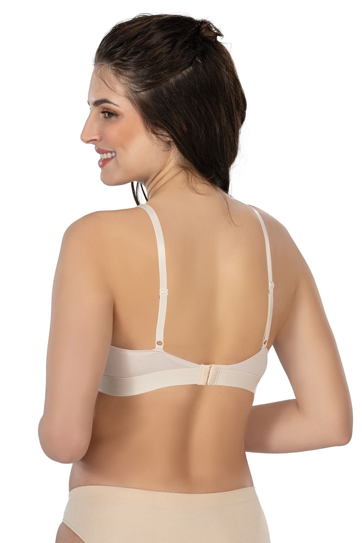 Dantel Detaylı Lazer Kesim Sütyen Emay 2809 - Ten