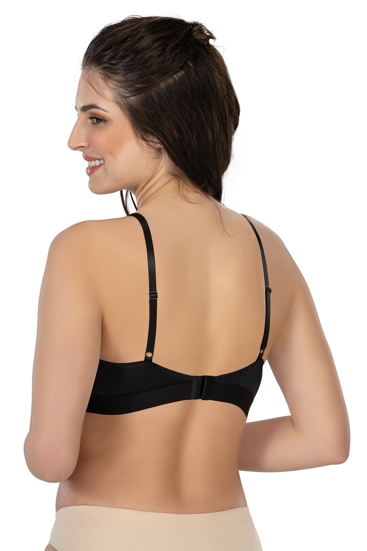 Dantel Detaylı Lazer Kesim Sütyen Emay 2809 - Siyah