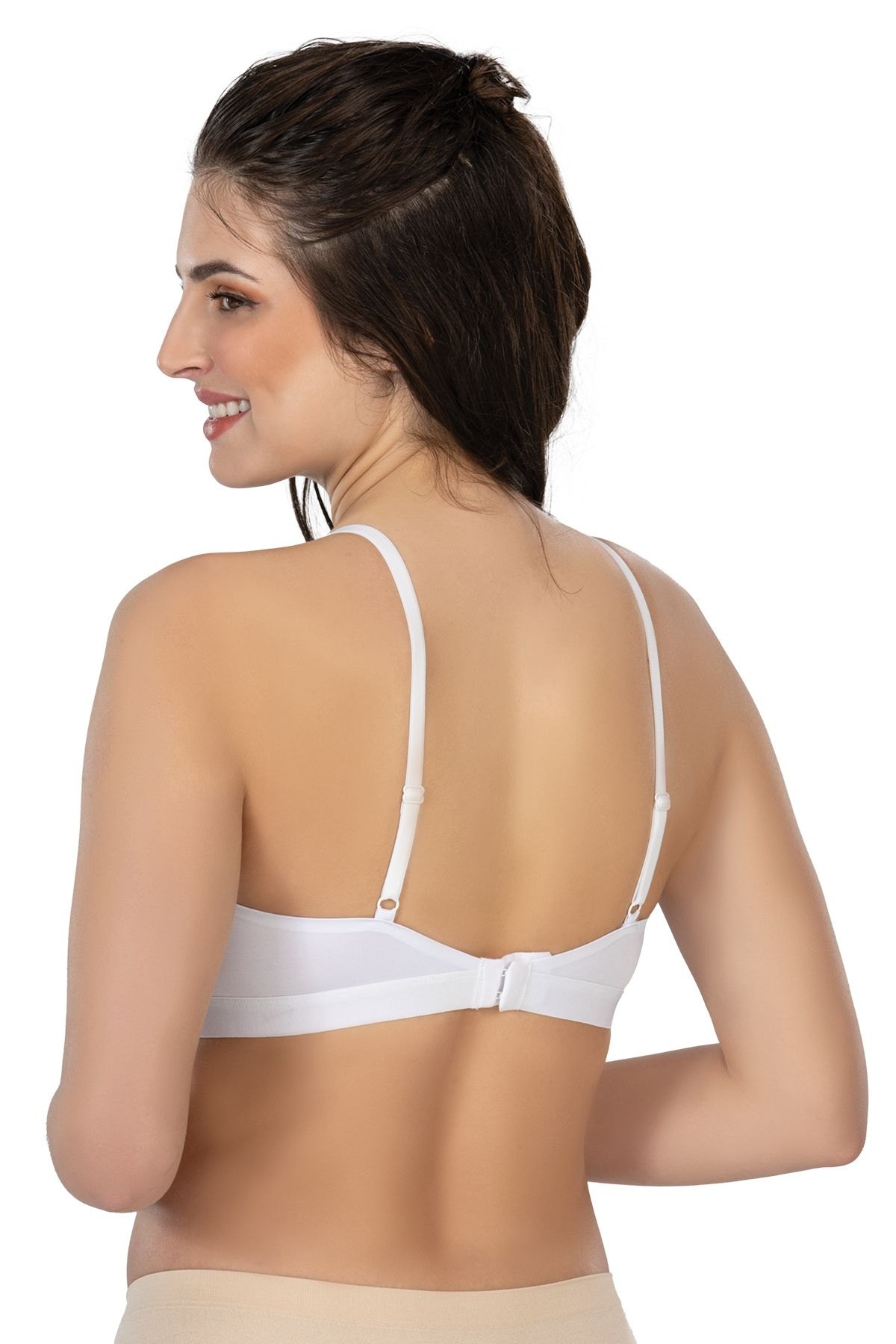 Dantel Detaylı Lazer Kesim Sütyen Emay 2809 - Beyaz