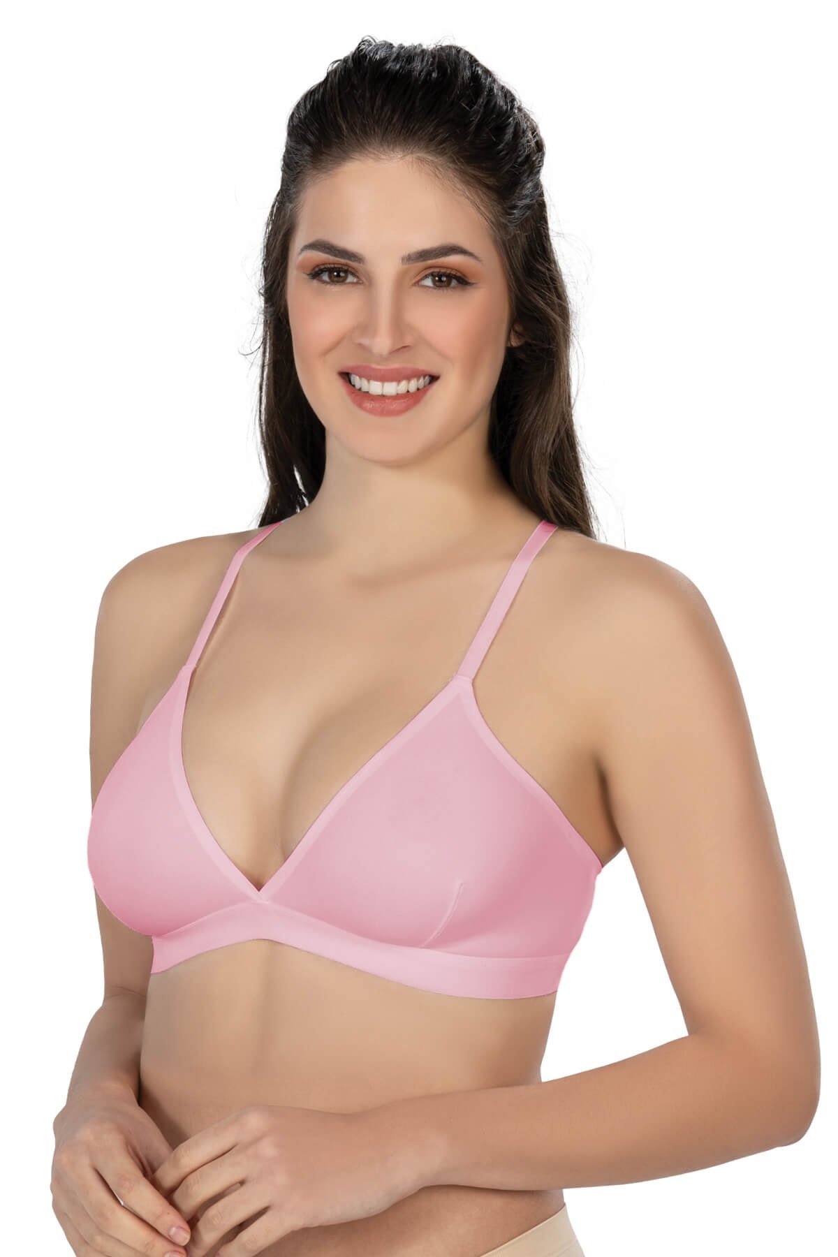 Dantel Detaylı Lazer Kesim Sütyen Emay 2809 - Gül Kurusu