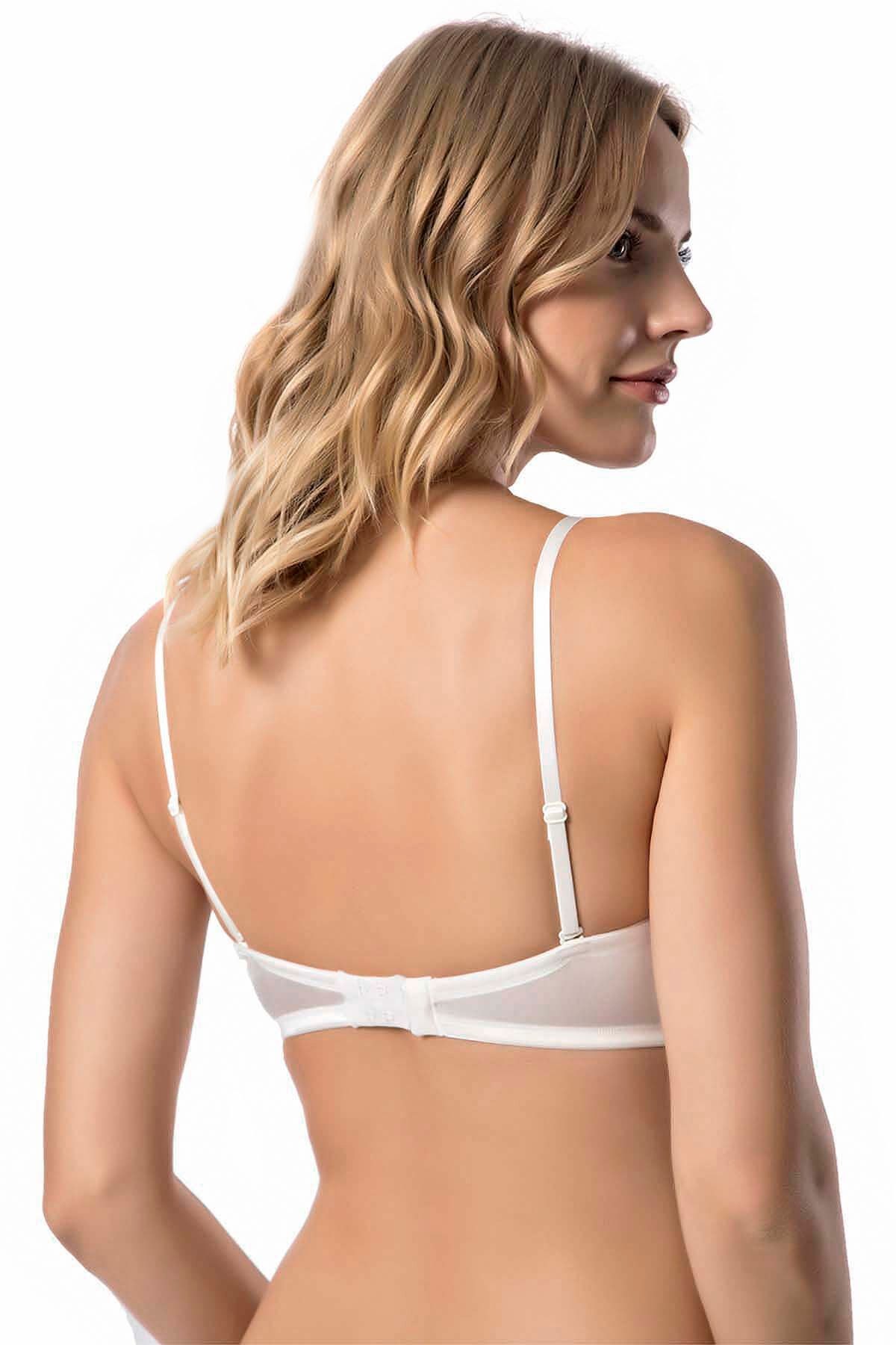 Destekli Straplez Sütyen Le Jardin 7036 - Beyaz