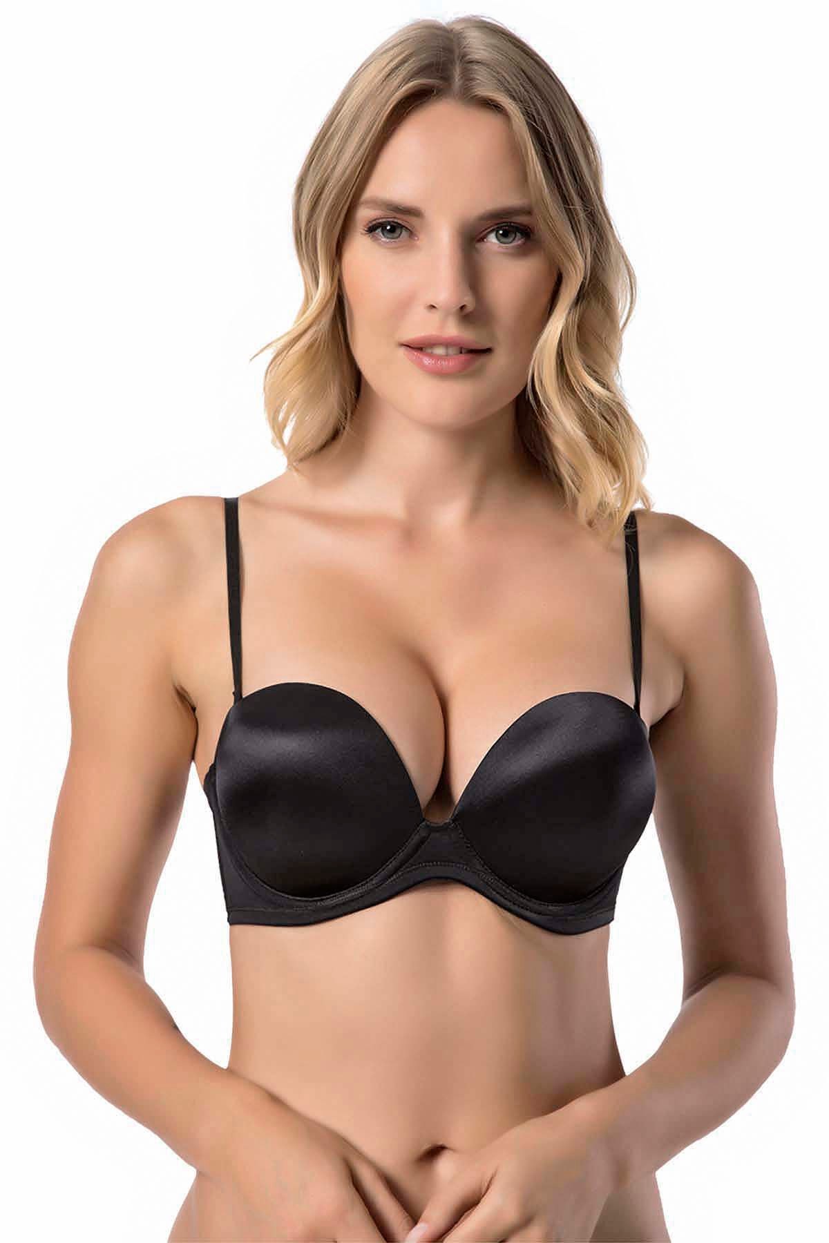 Destekli Straplez Sütyen Le Jardin 7036 - Siyah