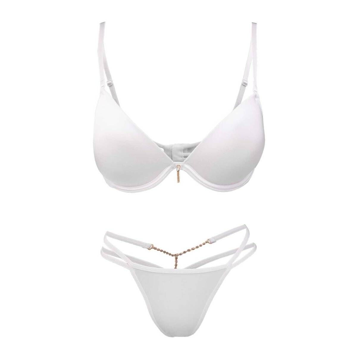 Le Jardin Dantel Detaylı Destekli Sütyen String Takım Le Jardin 6950 - Görsel 7