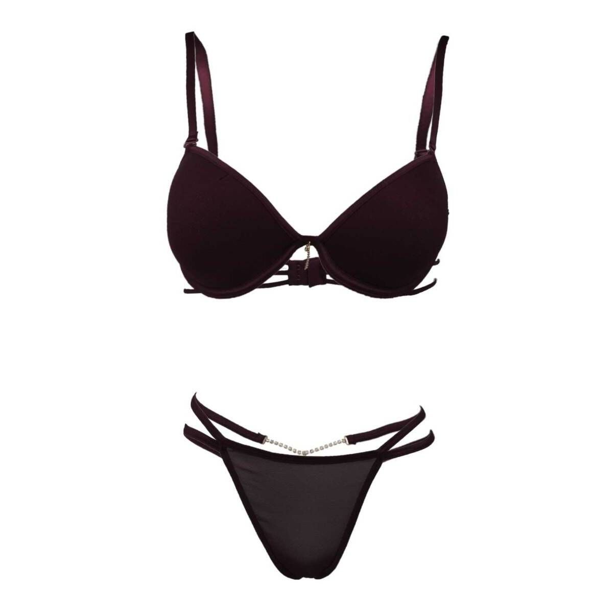 Le Jardin Dantel Detaylı Destekli Sütyen String Takım Le Jardin 6950 - Görsel 8