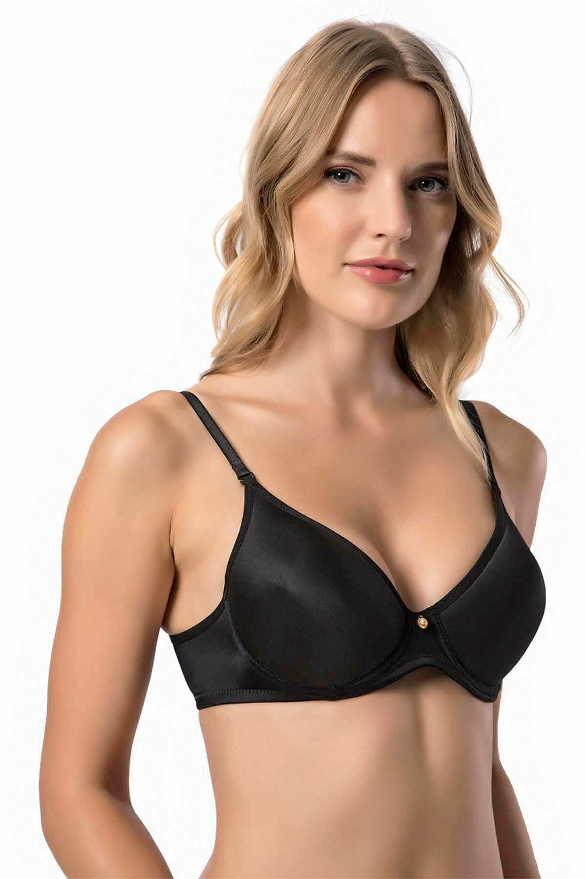 Full Cup Taşlı Büyük Beden Sütyen Le Jardin 9405 - Siyah