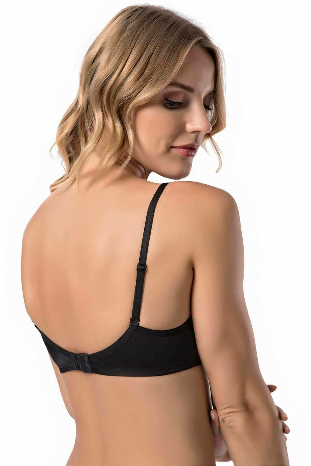 Full Cup Taşlı Büyük Beden Sütyen Le Jardin 9405 - Siyah