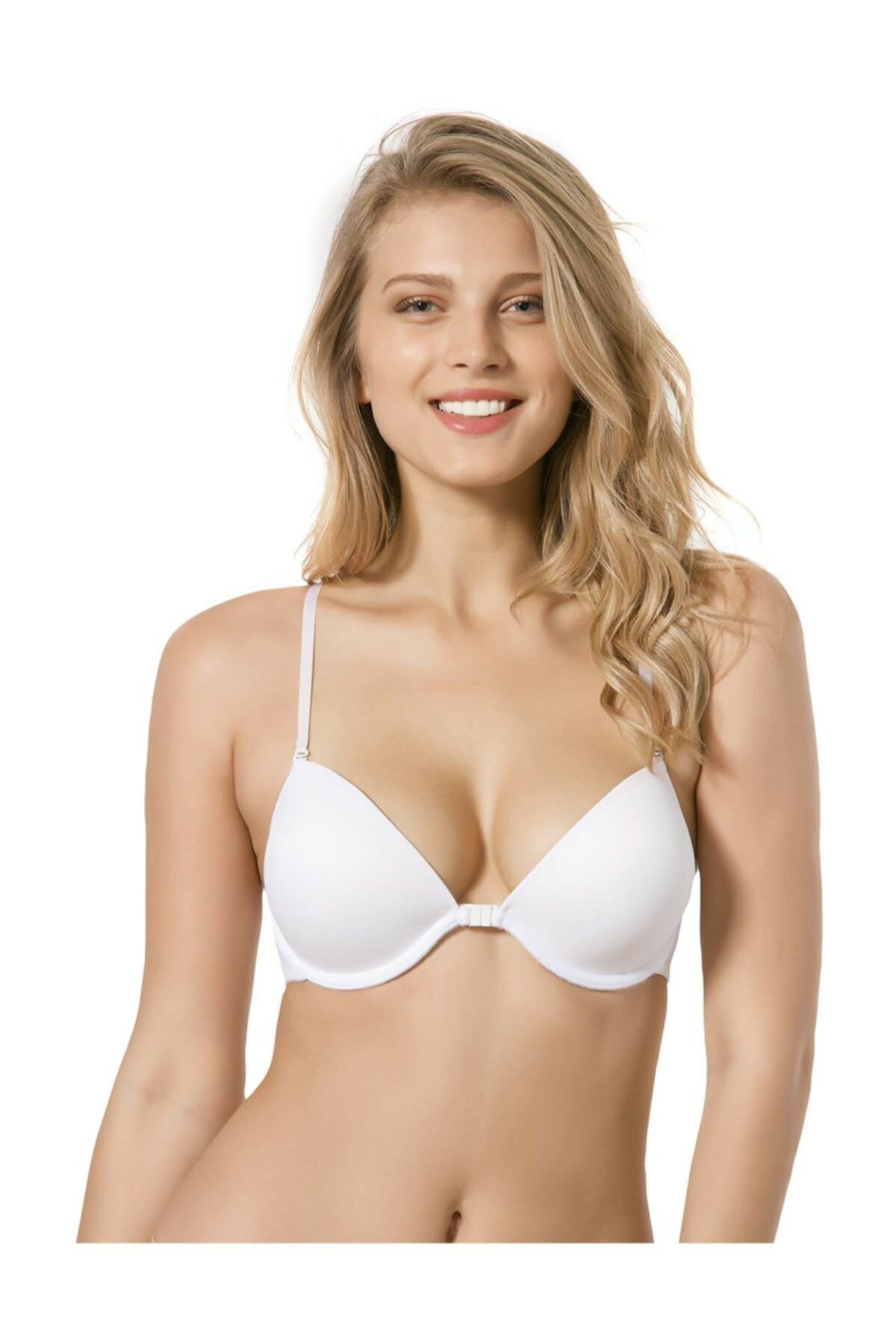 Destekli Önden Klipsli Sporcu Sütyen Le Jardin 7038 - Beyaz