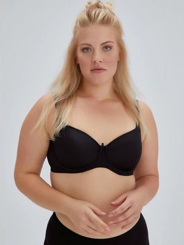 Toparlayıcı Yan Kemik Destekli Tam Kap Sütyen Eros 100 - Siyah