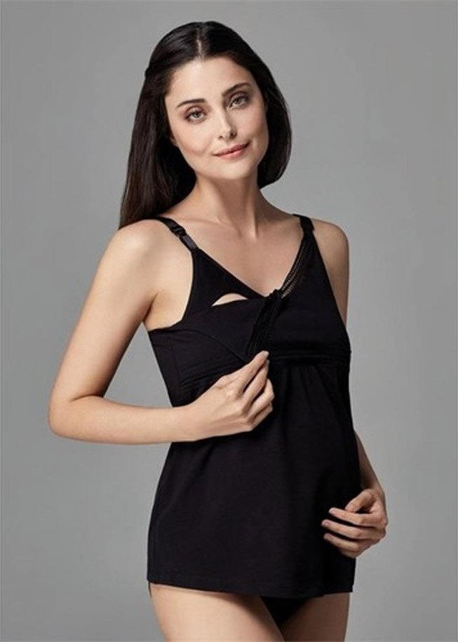 Çift Katmanlı Emzirme Atleti Eros 510 - Siyah