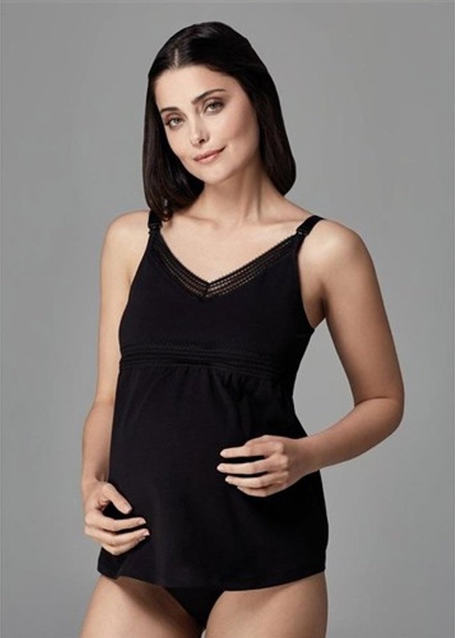 Çift Katmanlı Emzirme Atleti Eros 510 - Siyah